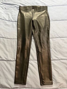 LOFT Faux Leather Leggings in Black
